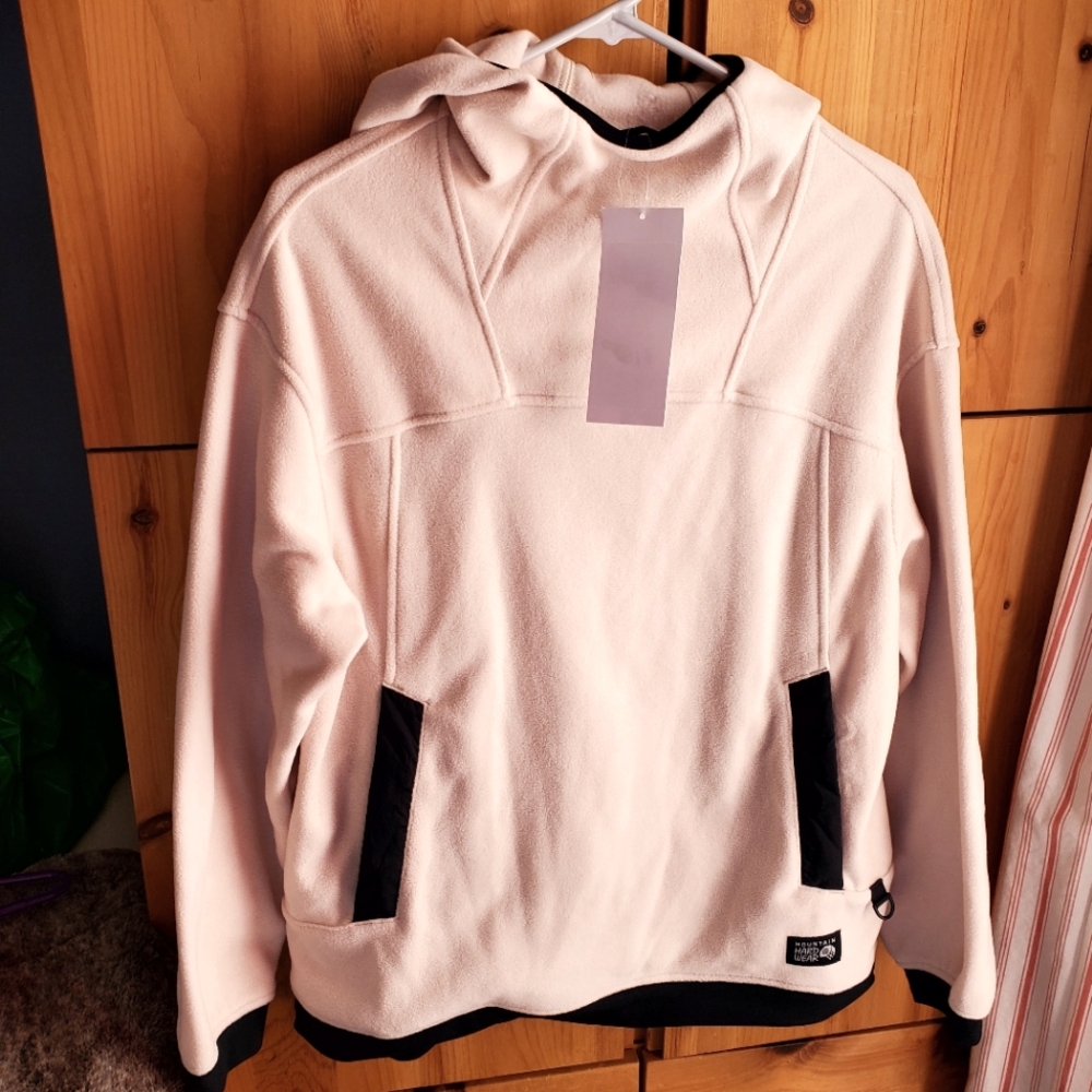 Mountain Hardwear NWT Wms Cream & Black Powder Maven Hoodie Sz M